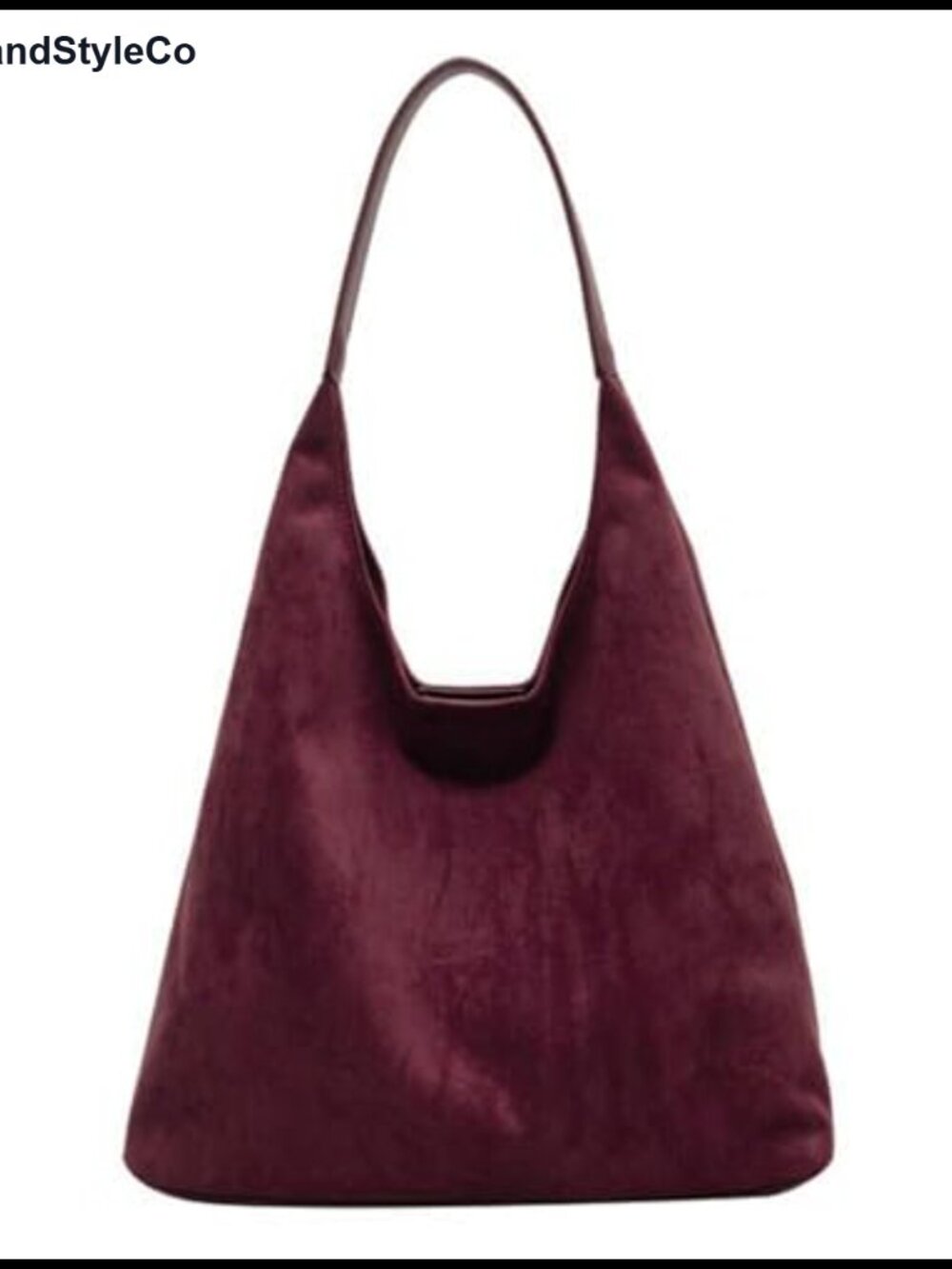 Faux Suede Slouchy Hobo Tote Bag for Women Work Office Shoulder Bag
